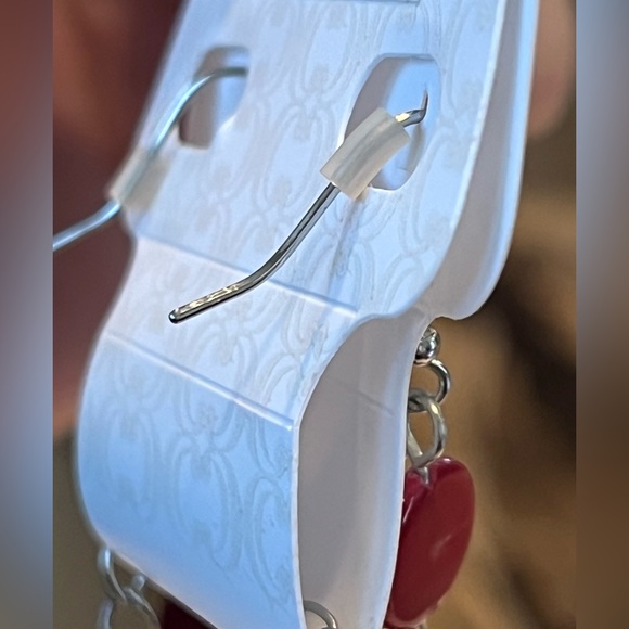 ❤NWT-Charming Charlie Statement Necklace & Earrings Set-Red❤ - Picture 6 of 8